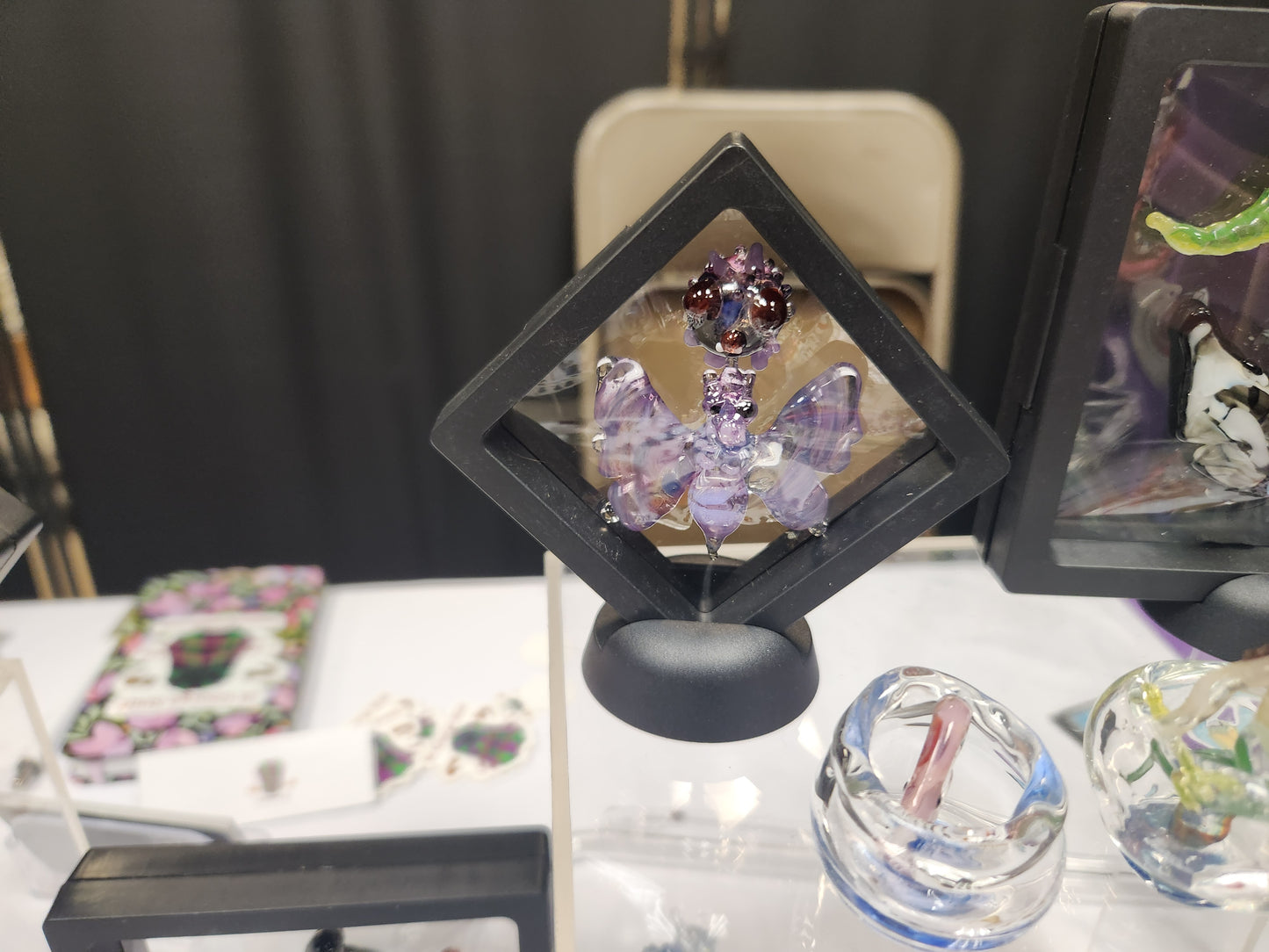 Glass Pokemon set with display