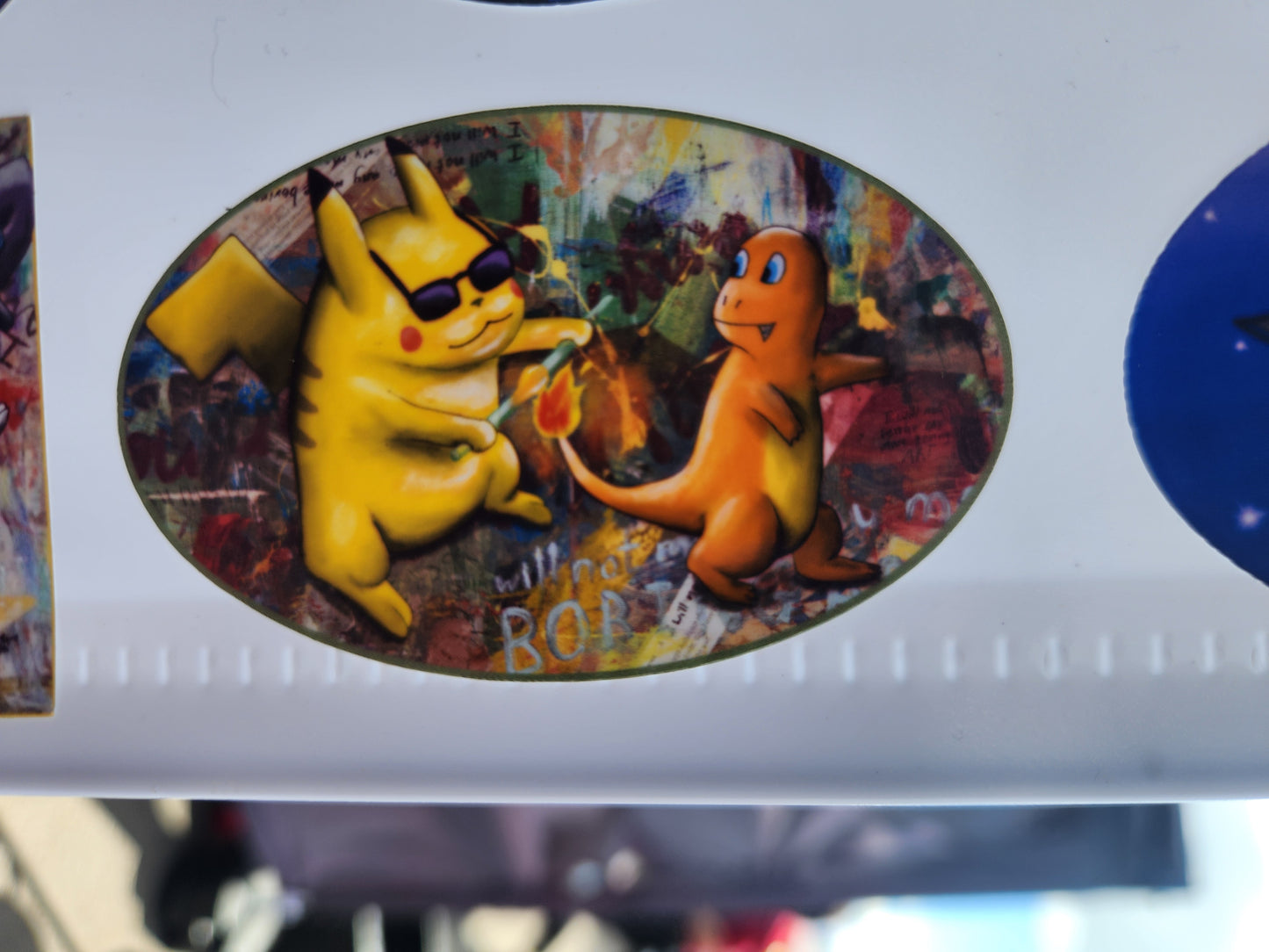 Glass Blowing Pikachu and Charmander Sticker