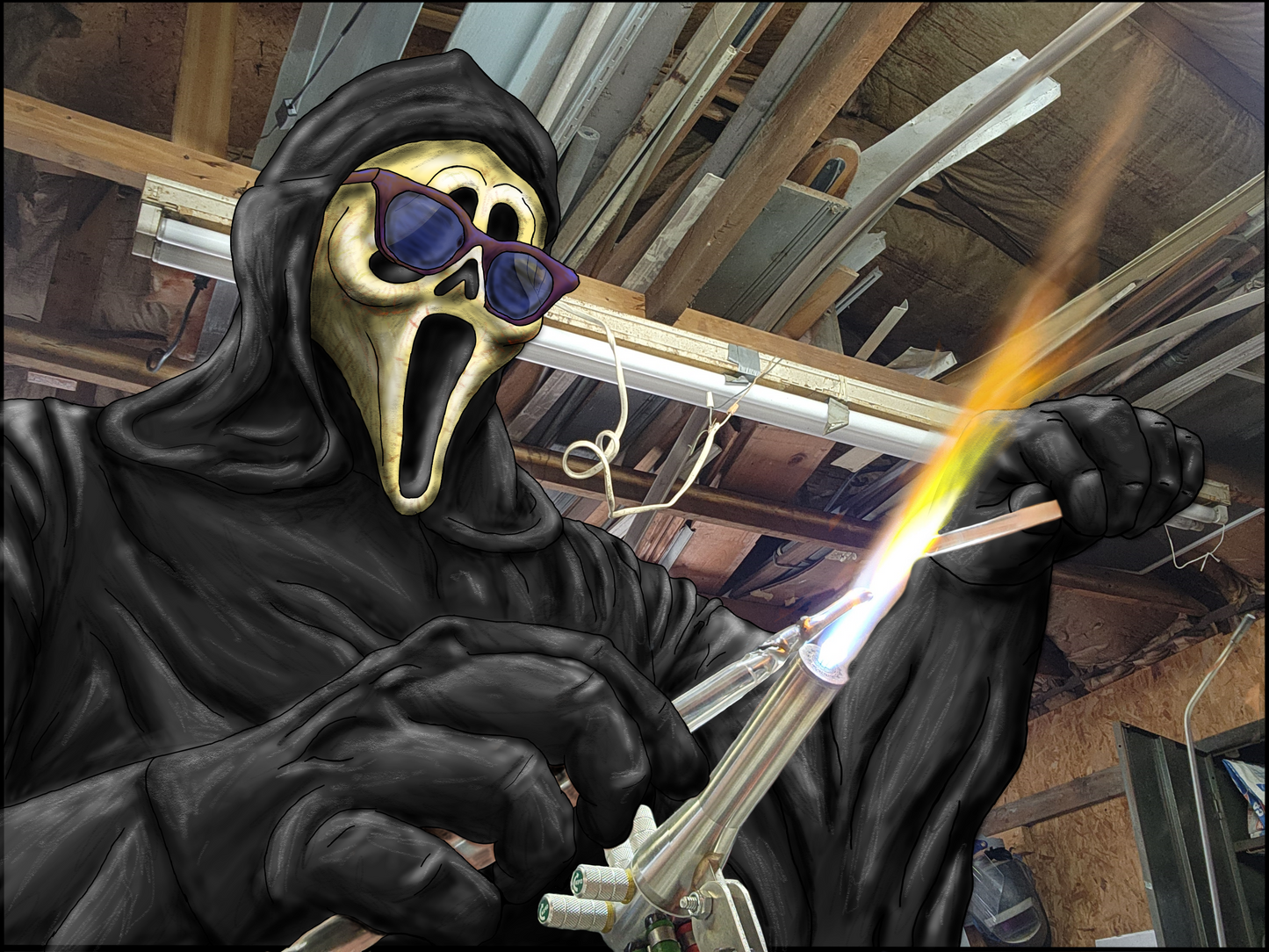 Ghostface Glassblowing Sticker