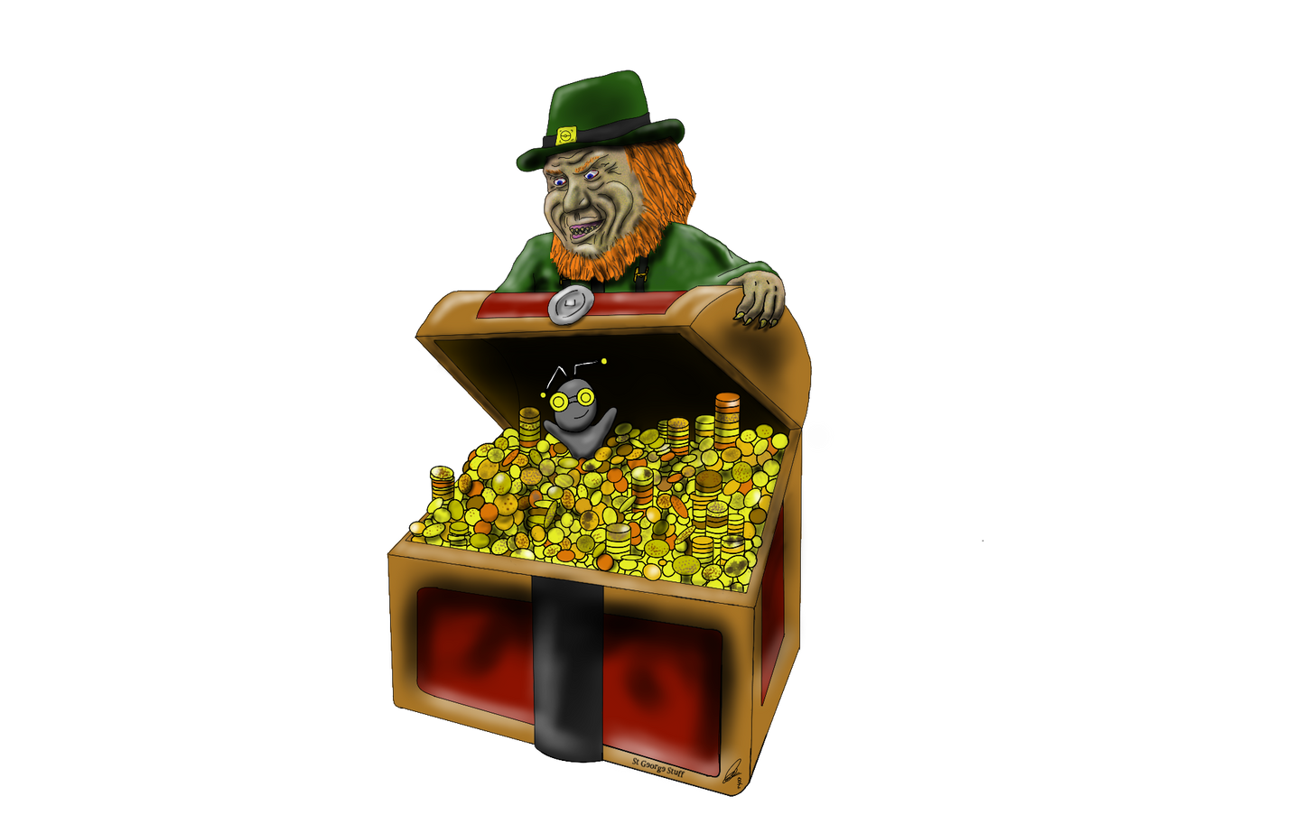 Leprechaun and Gimmighoul Sticker