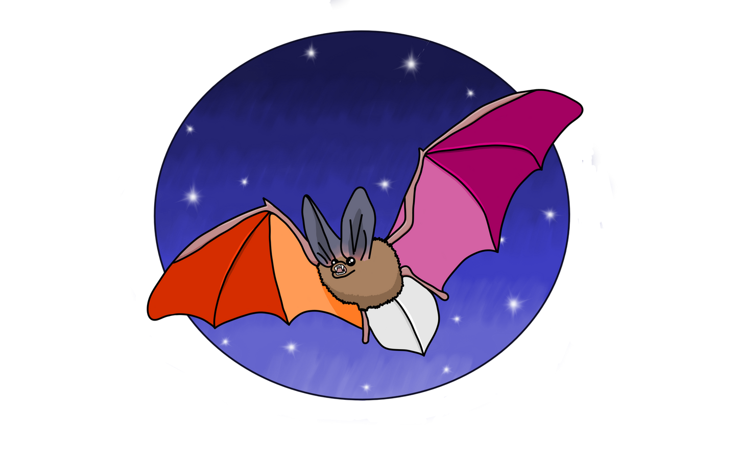 Lola The Bat, 3" Stickers
