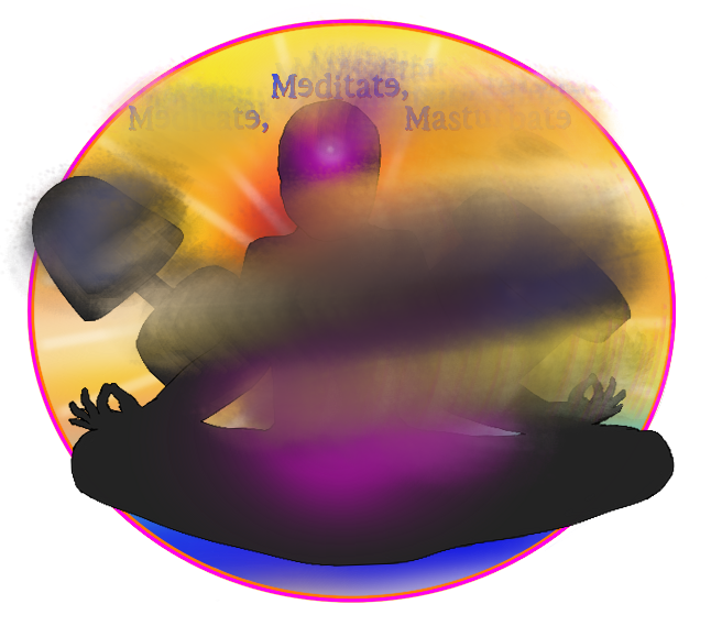Medicate, Meditate, M@sturbate Sticker