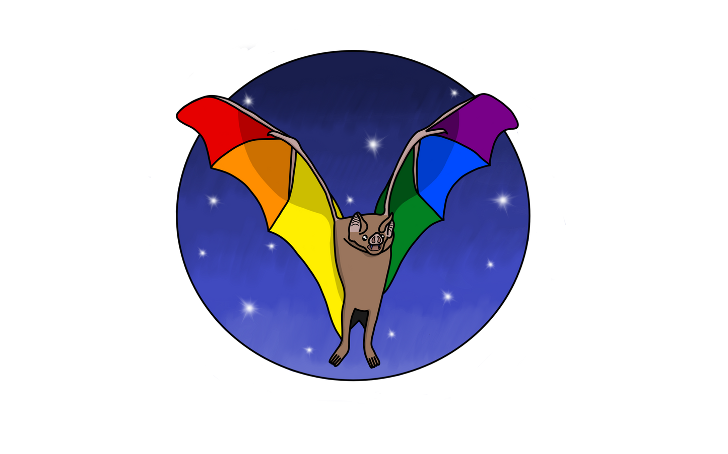 Nadja the Bat, 3" Stickers