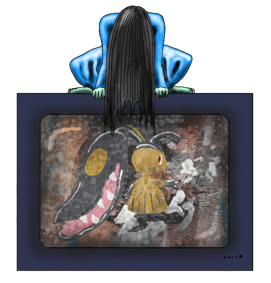 Sadako and Mawile Sticker