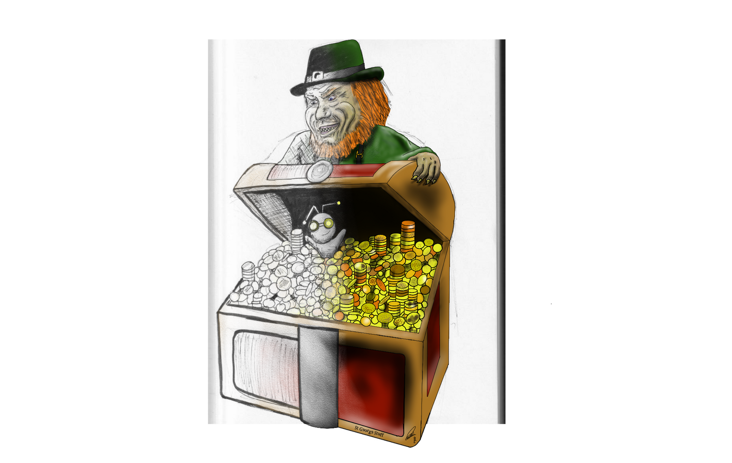 Leprechaun and Gimmighoul Sticker