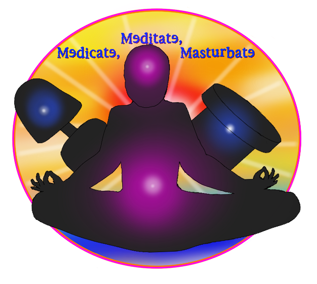Medicate, Meditate, M@sturbate Sticker
