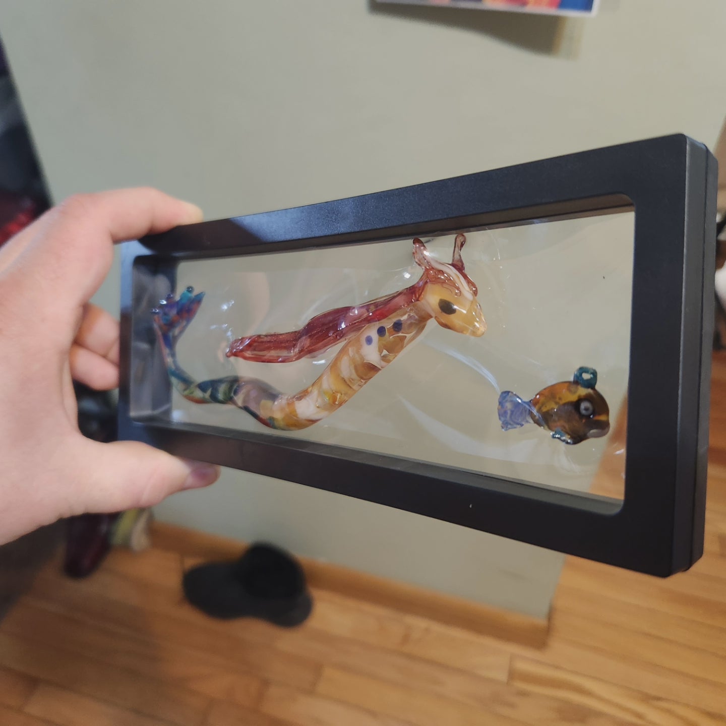 Glass Pokemon set with display