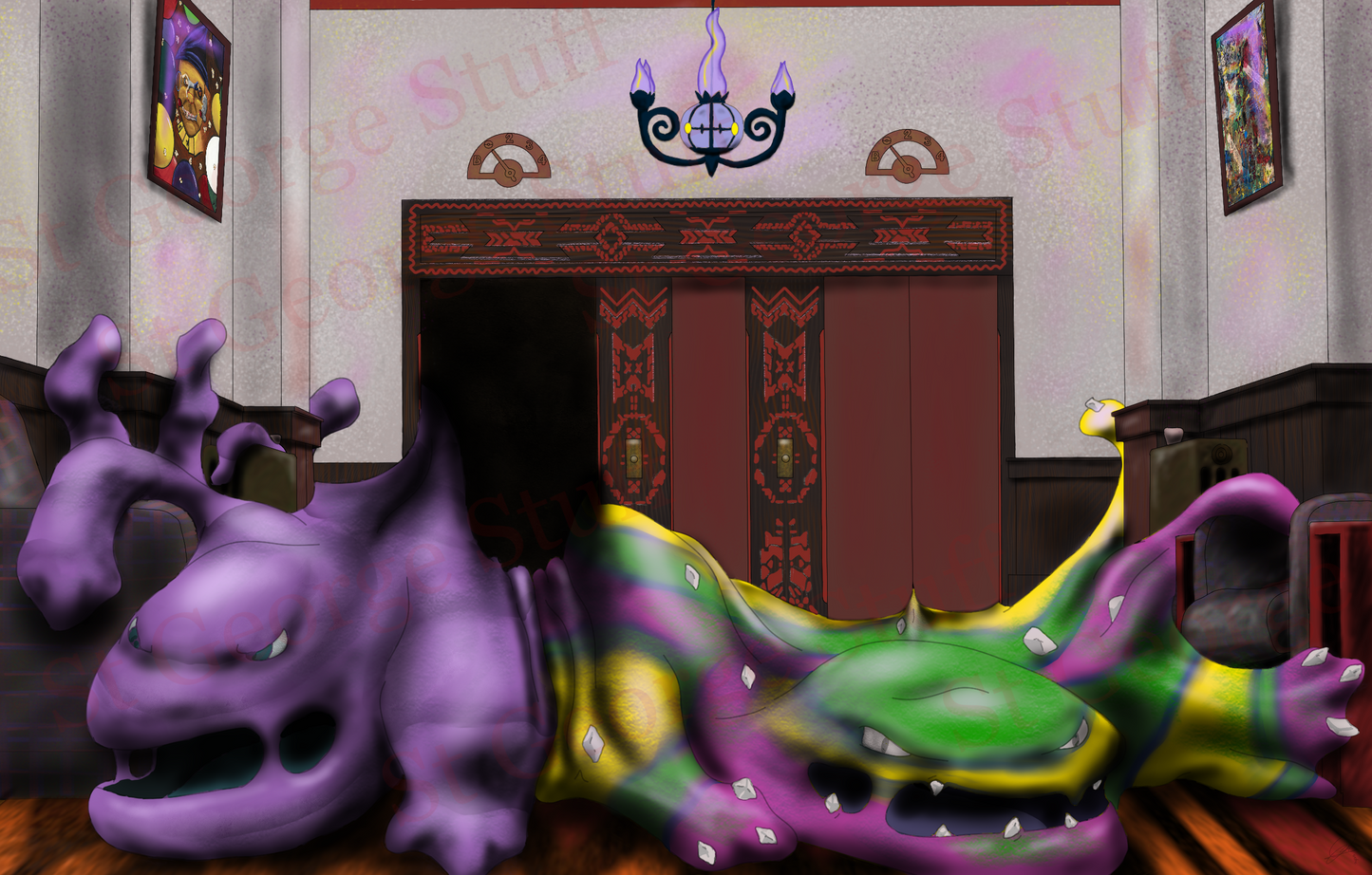 Muks from the Shining Elevator, print