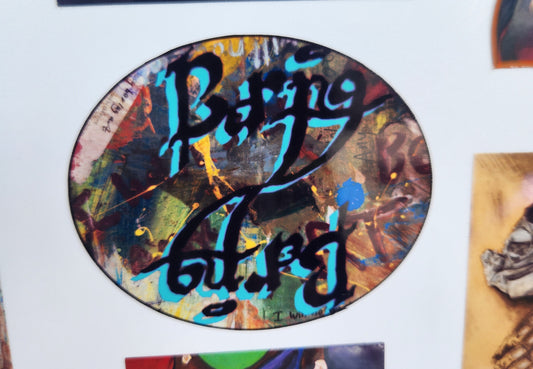 Boring Art Ambigram, Acrylic and Digital Art Print