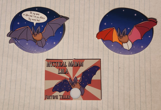 Lola The Bat, 3" Stickers