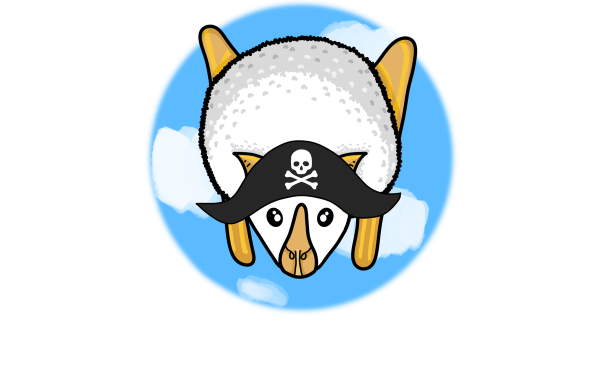 Pirate Bats, 3" Stickers