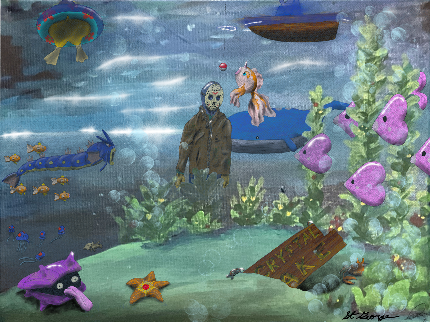 Jason and Aron, Acrylic and Digital Art Print