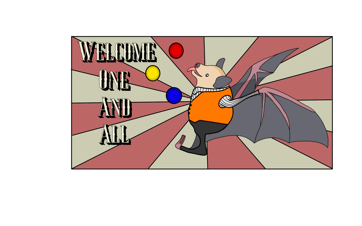 Circus Bats, 3" Stickers