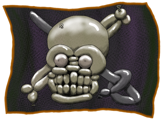 Balloon Pirate Flag Sticker